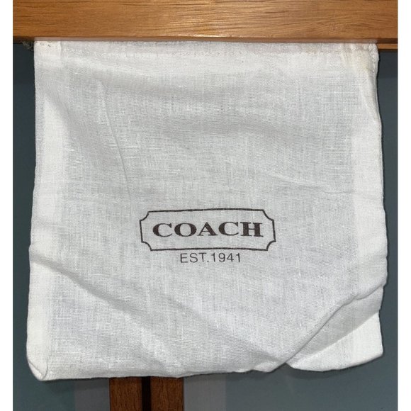 Coach Linen Jewelry Belt Small Leather Accessories Storage Dust Bag Cover 7 x 7 - Picture 1 of 3